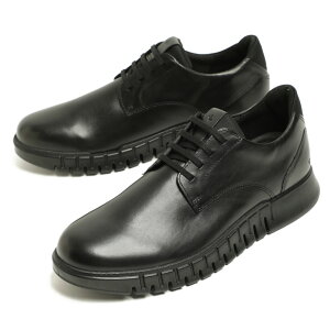 ECCO エコー スニーカー メンズ シューズ レースアップ レザー プレーントゥ 厚底 ローカット レースアップ GRUUV STUDIO M 512314 51052 BLACK ブラック