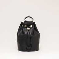 S.MANO エスマーノ バッグ 巾着 メンズ イタリアン レザー シボ革 ゴールドパーツ DRAWSTRING BAG SMALL …
