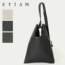 ETiAM エティアム バック ハンド トライアングルショルダー 2WAY レザー シュリンクレザー 牛革 Vertex ETMD-131 BLAC…