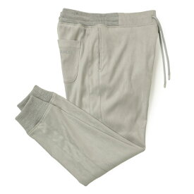 【菅原靴店別注アイテム】1 piu 1 uguale 3 × 菅原靴店 ウノピゥ ウノ ウグァーレ トレ パンツ ジョガーパンツ リブパンツ エコスエード カシミヤ混 MRP689 BLACK ブラック GRAY グレー OFFWHITE オフホワイト