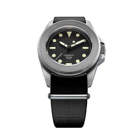 UNIMATIC CLASSIC ウニマティック クラシック 腕時計 オートマチック 自動巻き ミリタリー ダイバーズ 蓄光 スーパールミノバ ナイロンストラップ UC4/QUATTRO BLACK ブラック