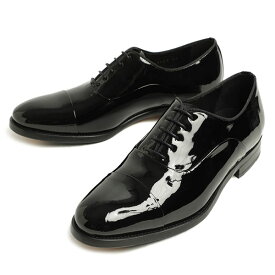 CALCE カルセ シューズ ストレートチップ キャップトゥ レースアップ レザー エナメル 内羽根 ボロネーゼ製法 X2063 CHAROL BLACK ブラック