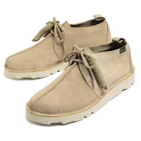 Clarks クラークス シューズ Desert Trek GTX デザートトレック ゴアテックス スエード ラバーソール 防水 26155623 ローカット レースアップ Vibramソール SAND サンドベージュ