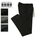 【干場義雅×菅原靴店 コラボ別注モデル】【国内2店舗限定販売】 giabsarchivio ジャブスアルキヴィオ MSH/R3 前後永久クリース パンツ ウエストゴム ドローコード ウール ポリエステル ストレッチ A7072U 90 ブラック 43 チャコールグレー 80 ネイビー