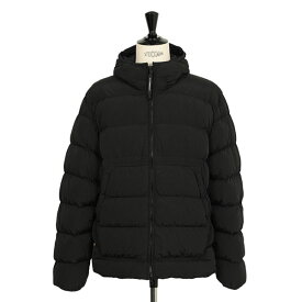 シーピーカンパニー C.P.COMPANY ダウン ジャケット メンズ ナイロン ガーメントダイ リサイクル ダブルジップ ゴーグル 17CMOW079A Chrome-R Goggle Down Jacket BLACK ブラック CPCOMPANY