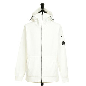 �V�[�s�[�J���p�j�[ C.P.COMPANY �����Y �p�[�J�[ �j�b�g �i�C���� ���T�C�N�� �W�b�v 16CMKN047A 005367M Cotton Mixed Hooded Knit Chrome-R BLACK �u���b�N GAUZE WHITE �z���C�g CPCOMPANY
