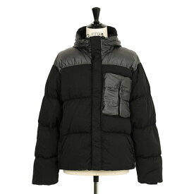 シーピーカンパニー C.P.COMPANY ダウン ジャケット メンズ ナイロン ポリエステル ガーメントダイ リサイクル ダブルジップ ゴーグル ECONYL 17CMOW032A Chrome-R Goggle Down Jacket BLACK ブラック CPCOMPANY