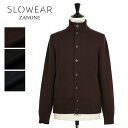 SLOWEAR スローウエア ザノーネ CHIOTO キョウト ミドルゲージ ハイゲージ リブ ニット スタンドカラー 810130 Z1375 ネイビー Z0015 ブラック Z1991 ブラウン