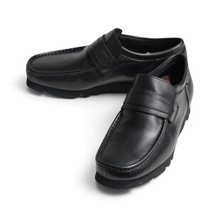 Clarks �N���[�N�X Wallaloafer GTX �������[�t�@�[ �����Y �S�A�e�b�N�X ���U�[ ���o�[�\�[�� �h�� 26186774 �X���b�|�� Vibram�\�[�� BLACK LEATHER �u���b�N