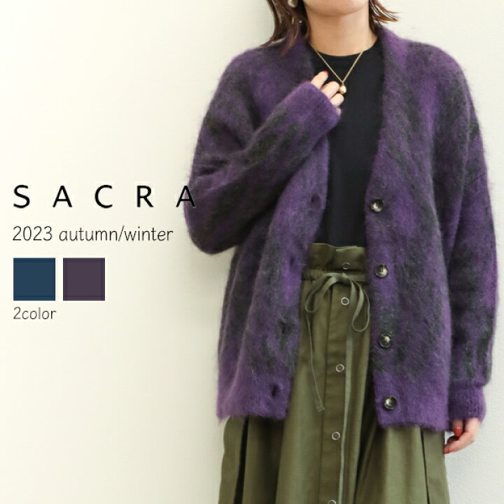 楽天市場】SACRA サクラ レディース カーディガン ニット ジャカード 