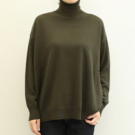 SACRA サクラ レディース ニット タートルネック ビッグシルエット ハイゲージ ウール EXTRA FINE MERINO TOP 122536081 ブルー/カーキ/ブラック