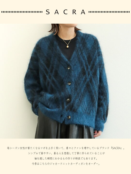楽天市場】SACRA サクラ レディース カーディガン ニット ジャカード 