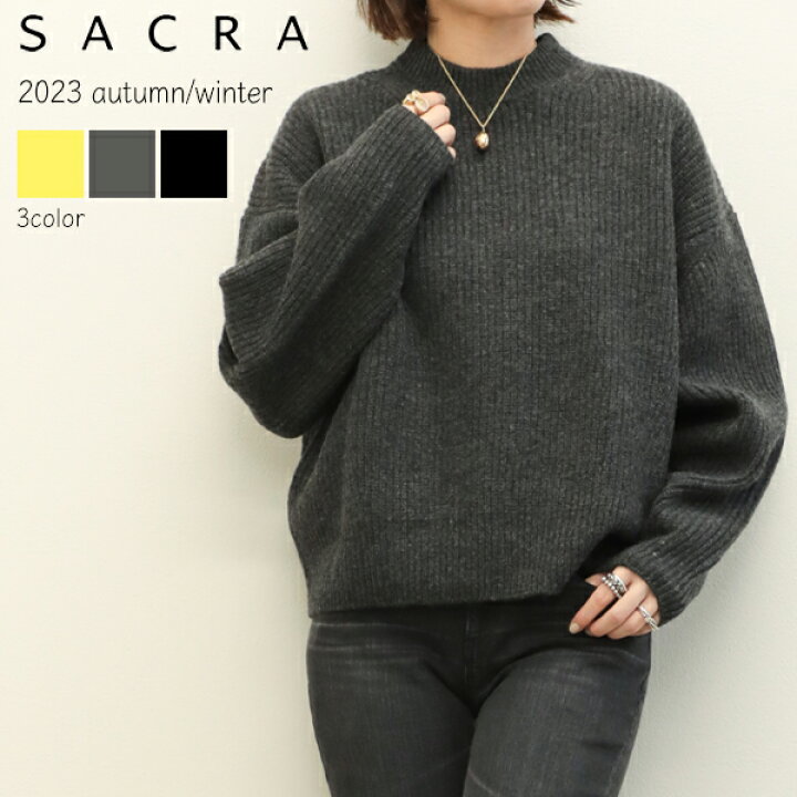 楽天市場】SACRA サクラ レディース ニット 片畦 プルオーバー クルー 