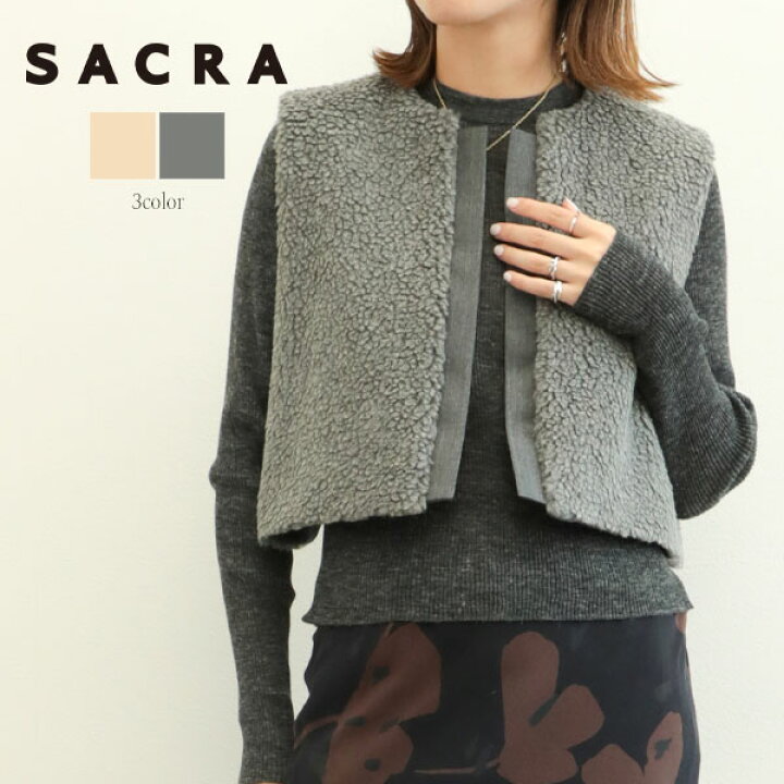 楽天市場】SACRA サクラ レディース ベスト ジレ ボア ポリエステル 