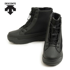 【返品不可】DESCENTE デサント レディース メンズ ウィンター ブーツ サイドジップ レースアップ ビブラムソール 撥水 蓄熱 保温 スノーブーツ DU5FBT00UZ BLACK ブラック