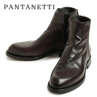 PANTANETTI パンタネッティ ブーツ メンズ ショート丈 バックジップ レザー ヴィンテージ加工 プレーント…