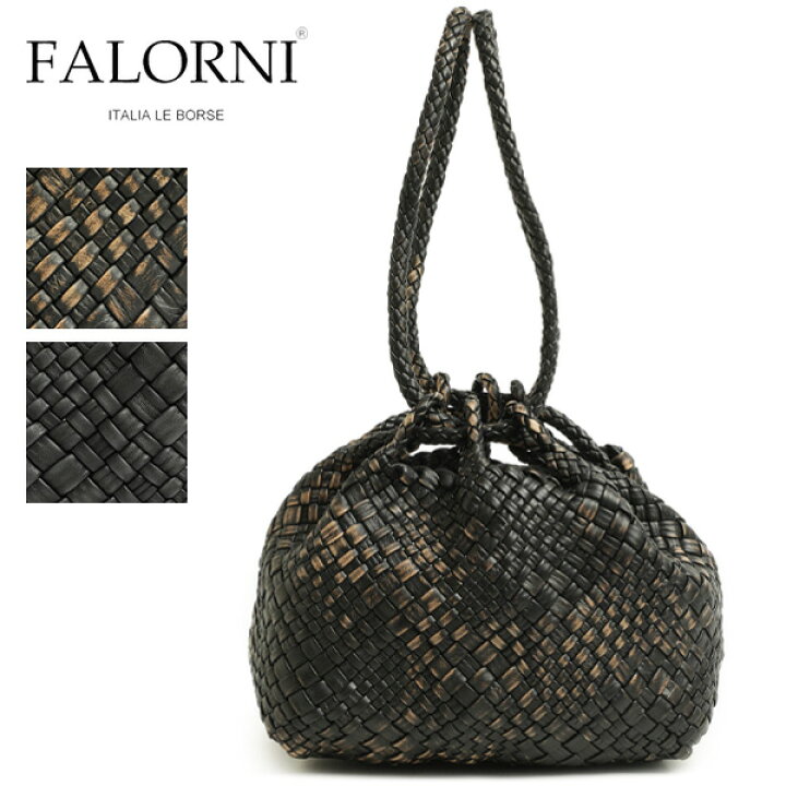 楽天市場】FALORNI ファロルニ イントレチャート 巾着 バッグ レザー 