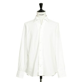 Finamore フィナモレ メンズ シャツ カジュアル イタリアンカラー ボタンダウン リネン コットン 製品洗い MANUEL SEUL P4049 1 ホワイト