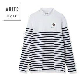 【6/11迄 限定セール】Felisi GOLF フェリージ ゴルフ MS STRIPE LS HIGH NECK SHIRT ボーダー モックネック シャツ ハイネック 長袖 FLG64M003 FLG00M003 WHITE ホワイト / NAVY ネイビー