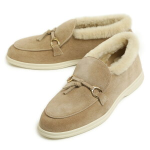 HENDERSON ヘンダーソン レディース スリッポン スエード ビット タッセル ミッドカット ムートンライニング ラバーソール LIZZY M 20 SUEDE CARAMEL ベージュ