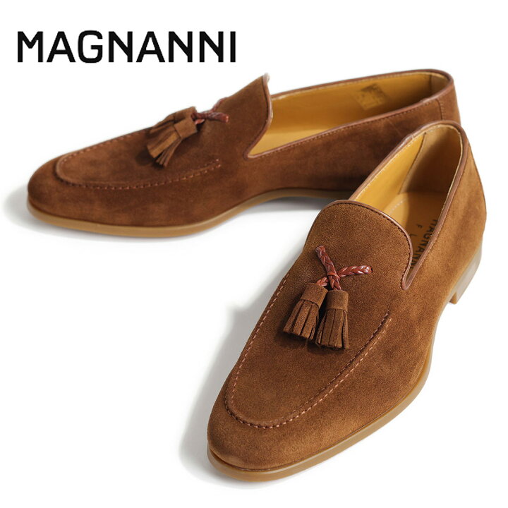 楽天市場】MAGNANNI マグナーニ メンズ シューズ ローファー タッセル 