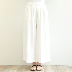 MICA&DEAL マイカアンドディール レディース パンツ ワイド キュロット バギー 綿 ポリエステル 203114 tuck cutottes pants CAMEL/キャメル WHITE/ホワイト