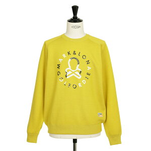 MARK&LONA マークアンドロナ Ever Spangle Crew Sweater スパンコール スカル クルーネックニット スウェット 長袖 MLM-3C-AB05 BLACK / ブラック YELLOW / イエロー