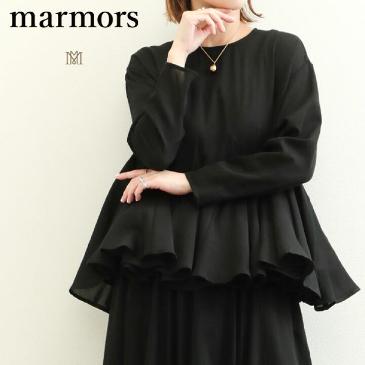 楽天市場】marmors マルモア レディース ブラウス シャツ ショート丈 