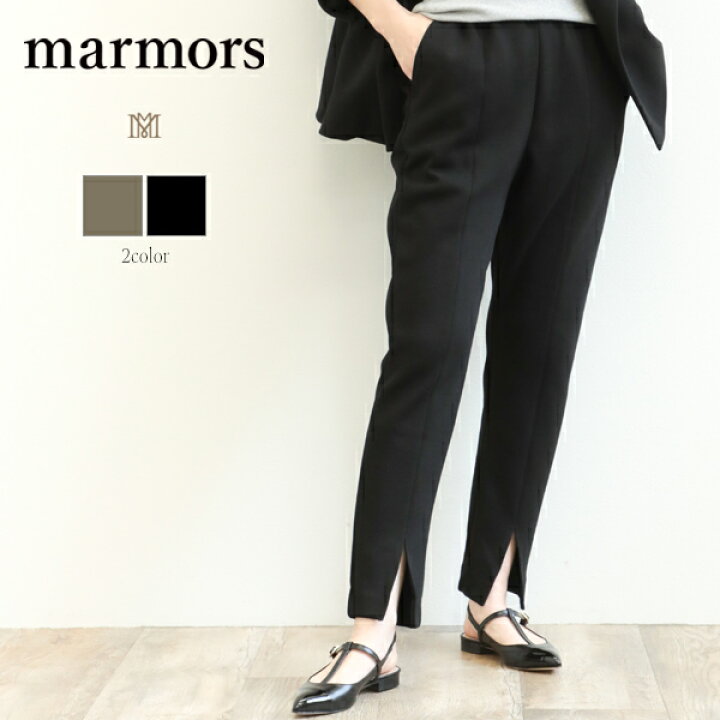 楽天市場】marmors マルモア レディース パンツ ウエストゴム コットン 
