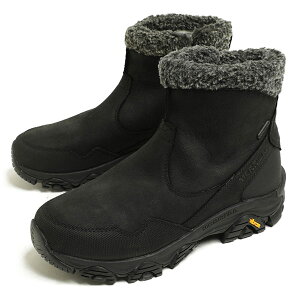 MERRELL  fB[X Xm[u[c COLDPACK3 THERMO MID ZIP WATERPROOF R[hpbN3 T[ ~bhWbv EH[^[v[t \[[RA nCJbg WbvAbv J037396 BLACK ubN J03739