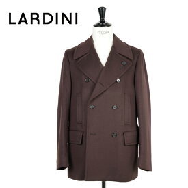 LARDINI ラルディーニ Pコート ダブル 6B ウール メルトン 無地 総裏 6216-7ECHO5601 JEECHO CN65601 0460 ボルドー