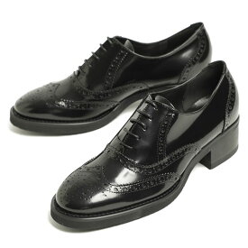 Luca Grossi ルカグロッシ シューズ レースアップ ウイングチップ オックスフォード 内羽根 ガラスレザー EVA フルブローグ 3023M SANKER NERO ブラック