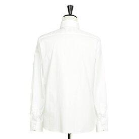 LUIGI BORRELLI ルイジボレッリ シャツ ドレスシャツ コットン ポプリン セミワイドカラー LUCIANO ルチアーノ PS10005 WHITE ホワイト
