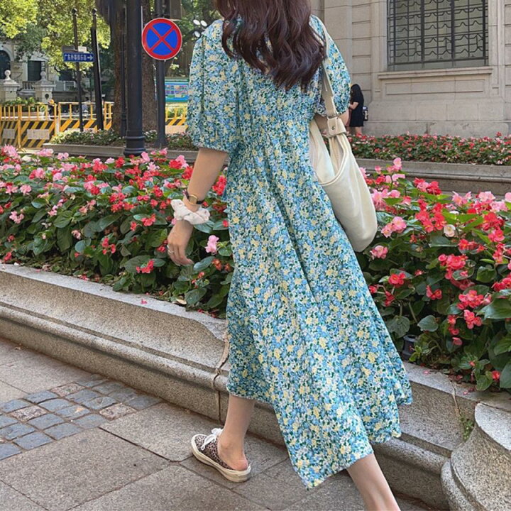 楽天市場】花柄 ロングワンピース レディース 春夏 : シュガースプリング