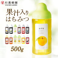 【春ギフト 新生活 ホワイトデー】杉養蜂園 果汁入りはちみつ 500g｜はちみつ ハチミツ 蜂蜜 果物 フルー…