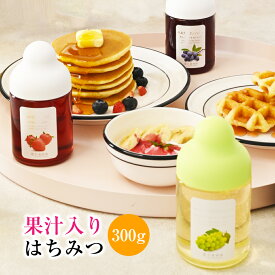 【お歳暮 冬ギフト】果汁入りはちみつ 300g｜はちみつ ハチミツ 蜂蜜 果物 フルーツ シロップ ジャム 柚子 ゆず ブルーベリー 抹茶 メープル レモン マンゴー アセロラ いちご マスカット ぶどう ハスカップ 柚子茶 濃縮 選べる お試し 杉養蜂園