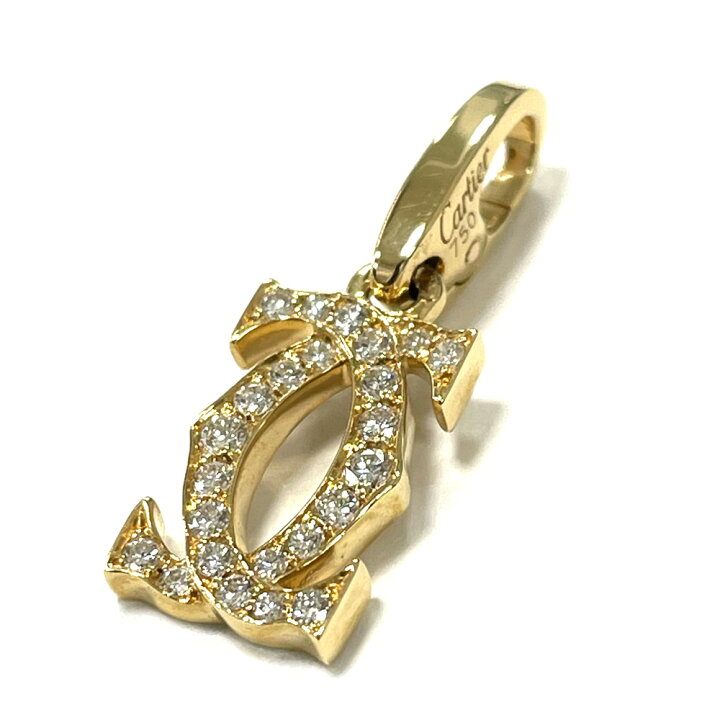 楽天市場】【中古】CARTIER カルティエ 2C ダイヤ K18YG イエロー  