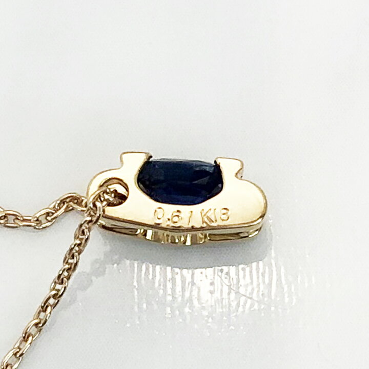 楽天市場】【中古】K18PG/K10PG サファイヤ ネックレス S 0.61ct 2.5g 