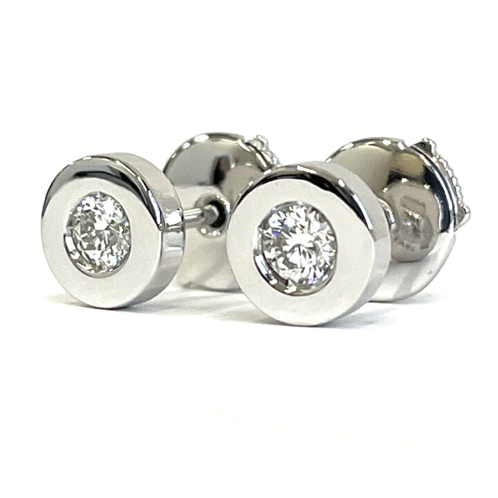 楽天市場】【中古】ブルガリ BVLGARI ダイヤ ピアス K18WG ダイヤ1P×2 