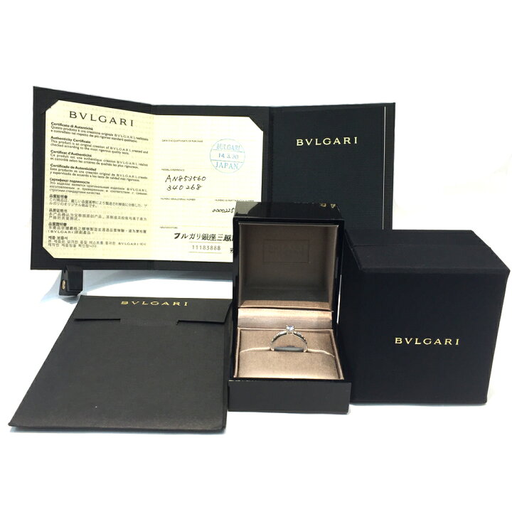 楽天市場】【中古】ブルガリ BVLGARI グリフ ソリテール Pt950 ダイヤ 