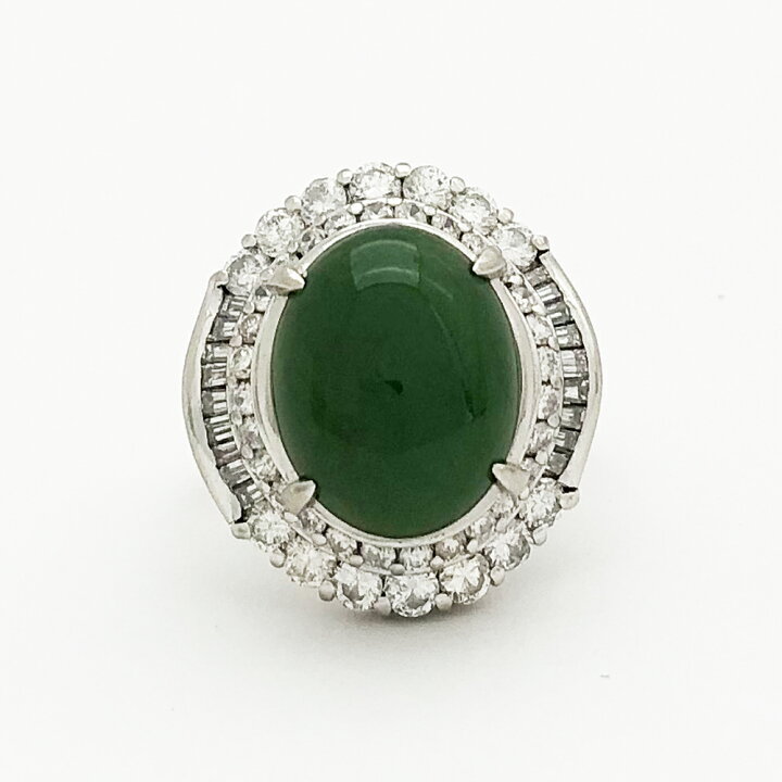 楽天市場】【中古】Pt900 ヒスイ ファッションリング 指輪 H5.90ct D1 