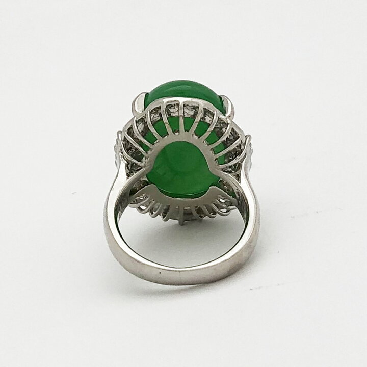 楽天市場】【中古】Pt900 ヒスイ ファッションリング 指輪 H21.25ct D0  