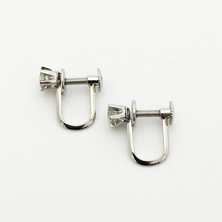 楽天市場】【中古】Pt850 ダイヤ イヤリング D0.10ct×2 レディース 