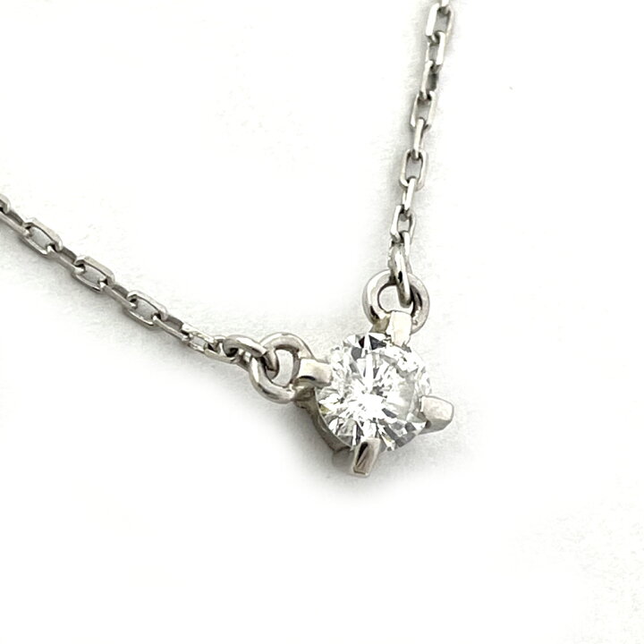楽天市場】【中古】Pt850 ダイヤ プチ ネックレス D 0.24ct レディース 