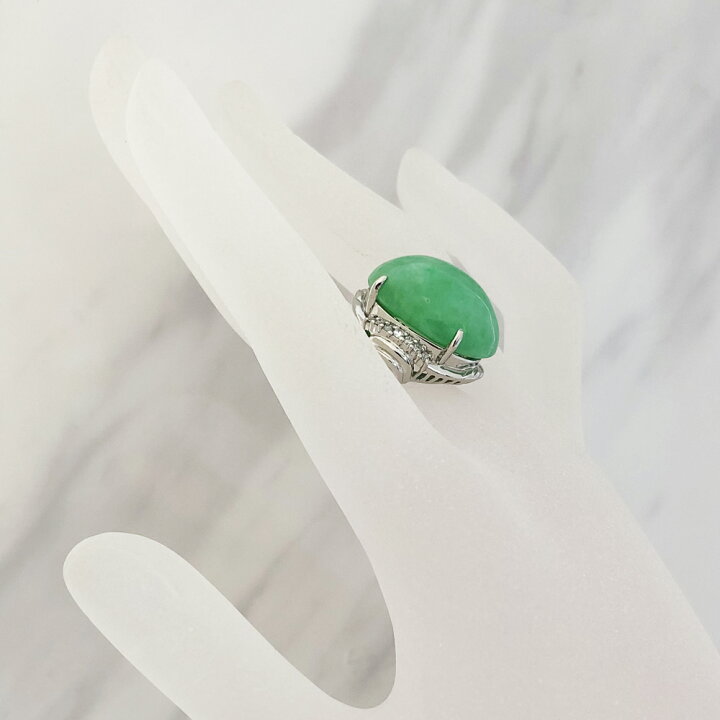楽天市場】【中古】Pt900 ヒスイ ファッションリング 指輪 H28.37ct D0 