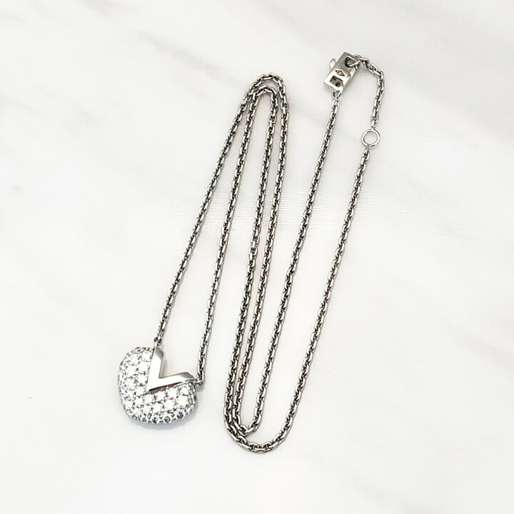 楽天市場】【中古】ルイヴィトン LOUIS VUITTON Vハート ダイヤ K18WG 