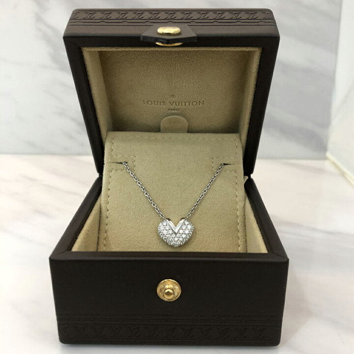 楽天市場】【中古】ルイヴィトン LOUIS VUITTON Vハート ダイヤ K18WG 