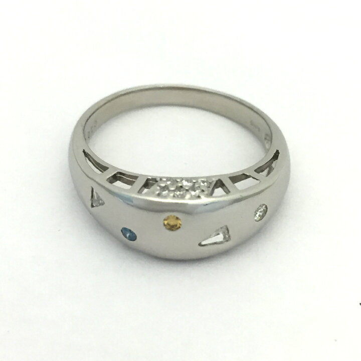 楽天市場】【中古】Pt900 ダイヤ ファッションリング D 0.23ct 17.5号 