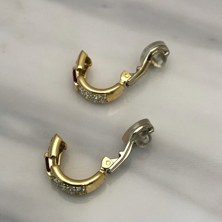 楽天市場】【中古】CHAUMET ショーメ ルビー ダイヤ イヤリング K18YG 