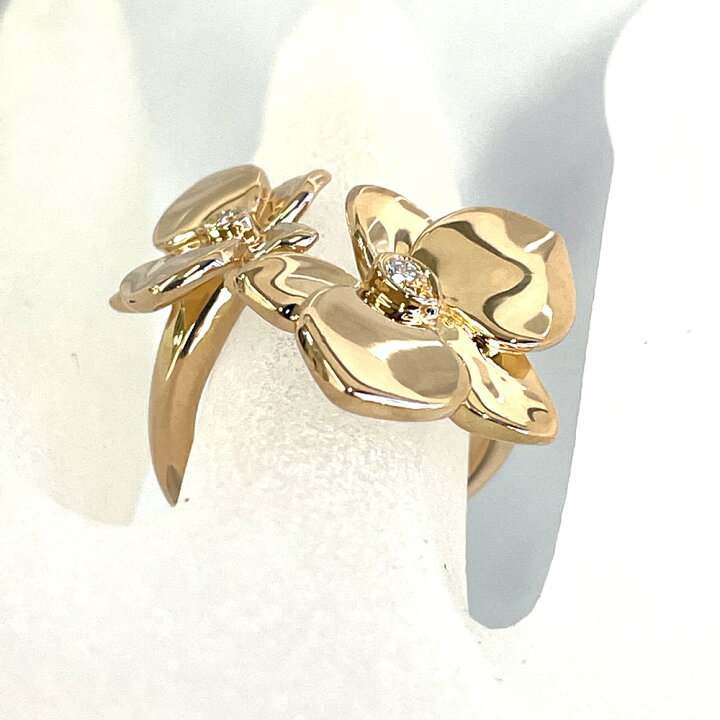 楽天市場】【中古】 カルティエ カレスドルキデ リング K18PG ダイヤ 